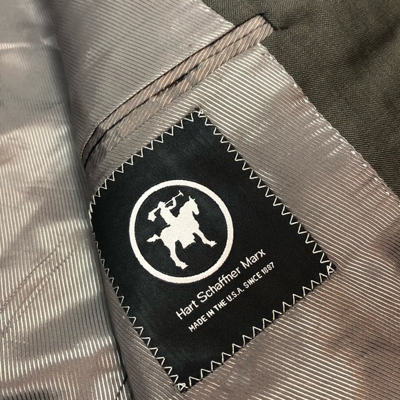 Hart Schaffner Marx Olive Green Blazer 43R - Picture 4 of 6